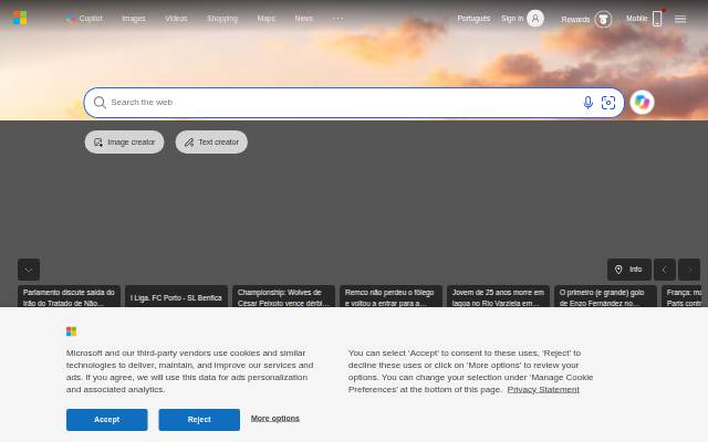 Pesquisa - Microsoft Bing storefront