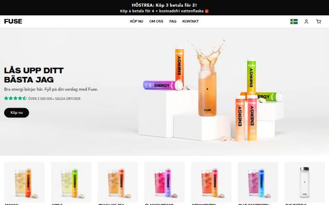 Energi som brustablett storefront