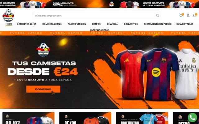 Futbolnation – Camisetas de futbol baratas storefront