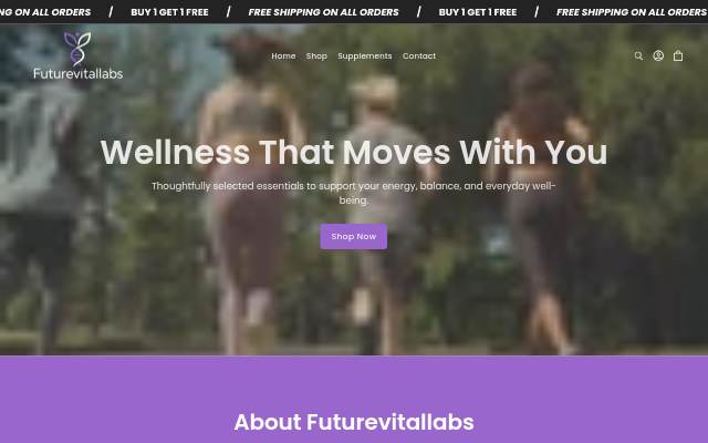 Futurevitallabs storefront