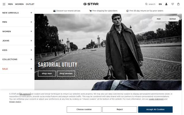 G-STAR® storefront