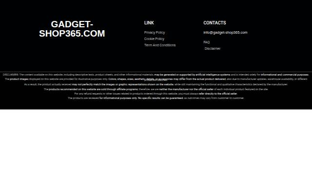 Gadget Shop 365 storefront