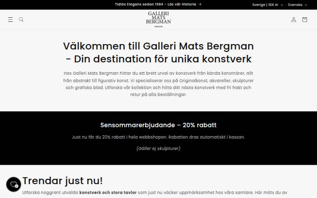 Montra da Galleri Mats Bergman