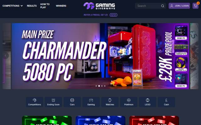 Gaming Giveaways storefront