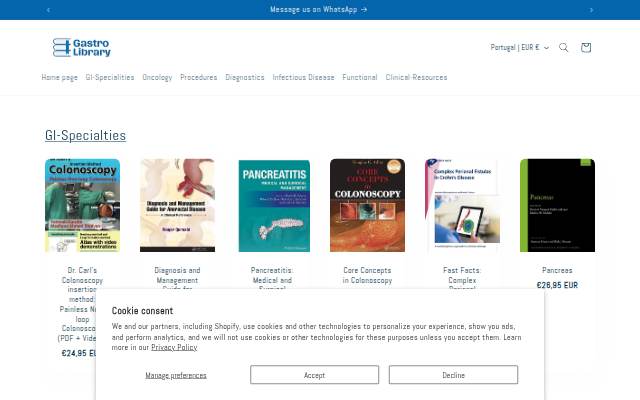 Startseite von Gastro Library