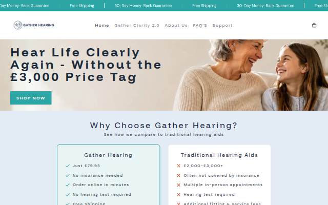 Gather Hearing storefront