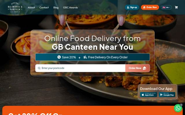 Indian and Thai Food Delivery UK storefront