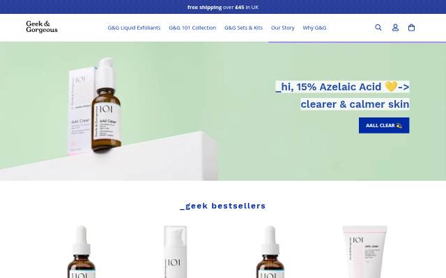 Startseite von Geek &amp; Gorgeous UK