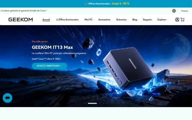 GEEKOM France storefront