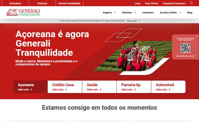 Montra da Generali Tranquilidade