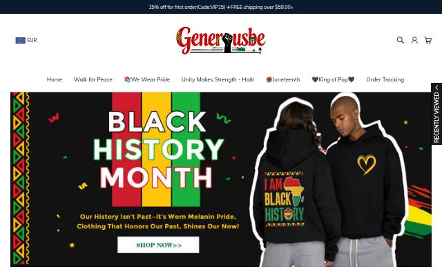 Startseite von Generousbe
