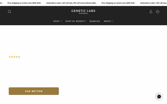 Genetic Labs Australia storefront