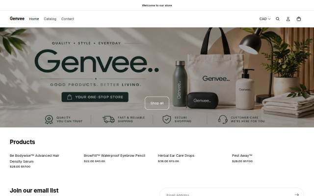 Startseite von Genvee