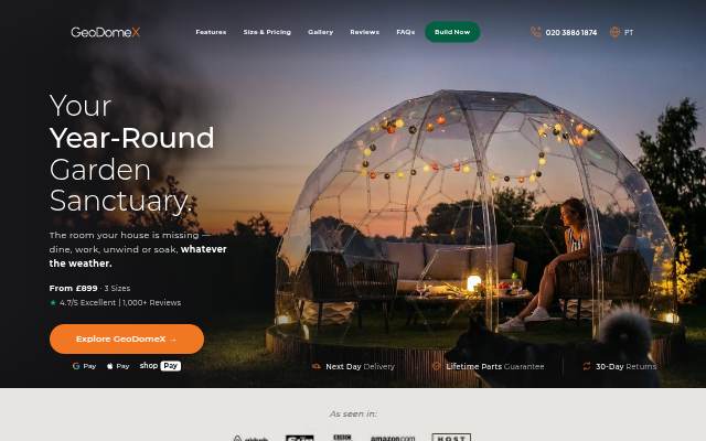 GeoDomeX.co.uk storefront