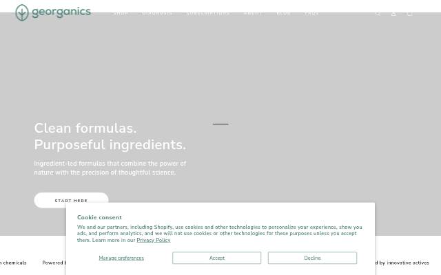 Georganics storefront