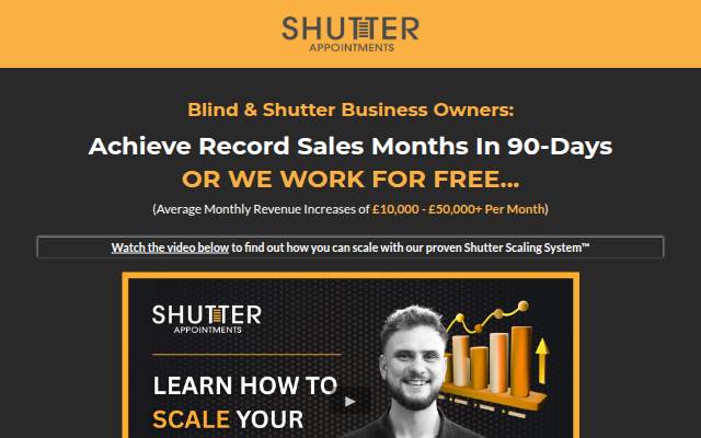 Startseite von Shutter Appointments 90