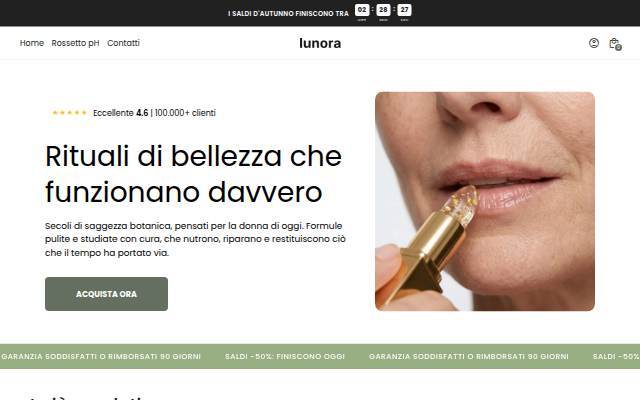Startseite von Lunora