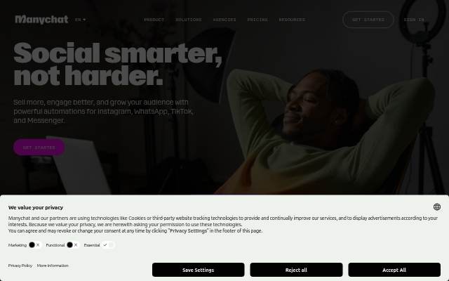 Chat Marketing Made Easy with Manychat storefront