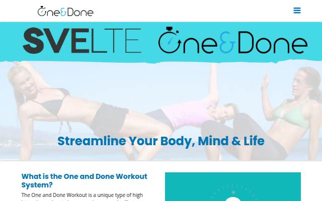 One and Done Workout storefront