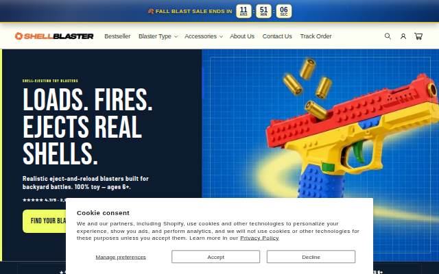 Blaster storefront