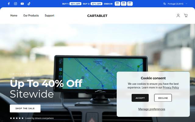 CarTablet storefront