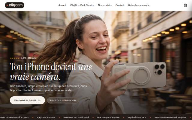 Startseite von CliqCam