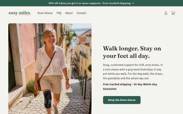 Startseite von Easy Miles