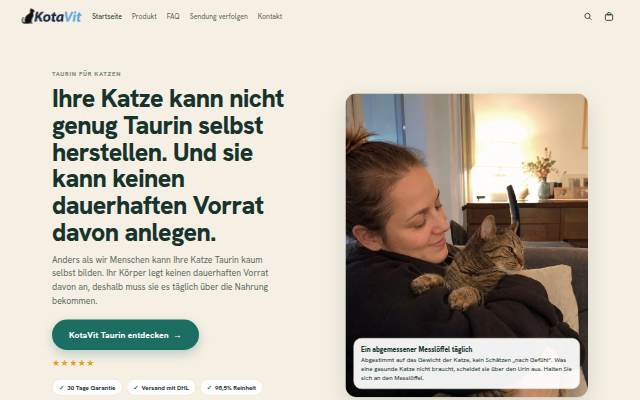 Startseite von Kotavit DE