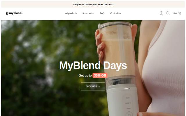 MyBlend storefront