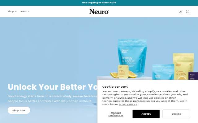 Neuro Europe storefront