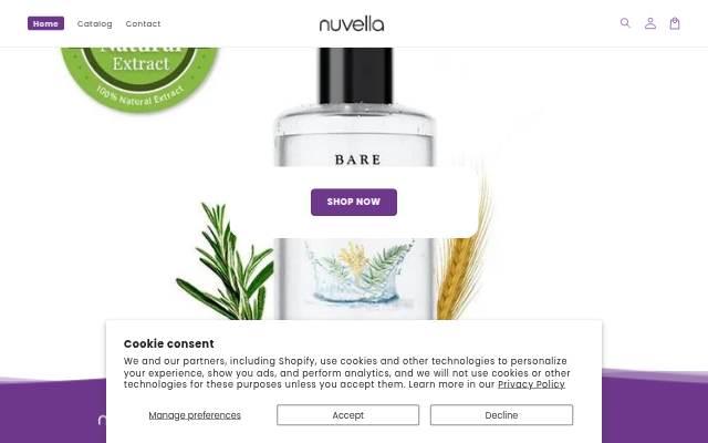 Startseite von Nuvella