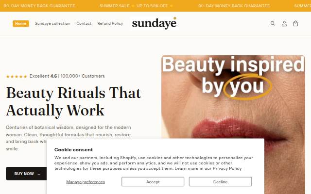 Sundaye Body storefront