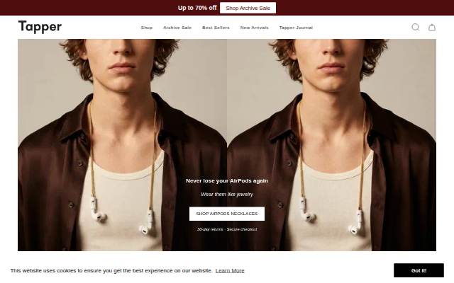 Tapper storefront