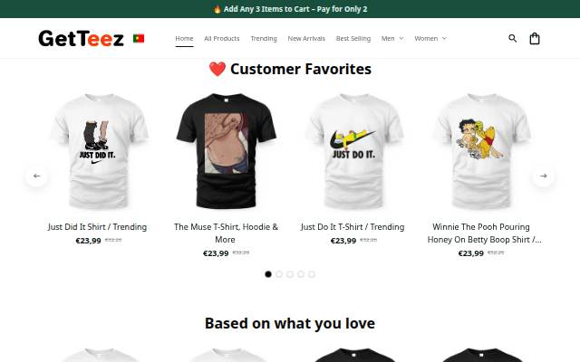 GetTeez storefront