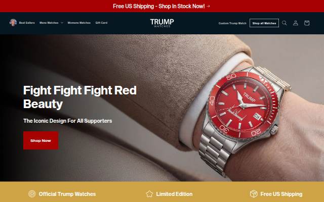 Trump Watches storefront