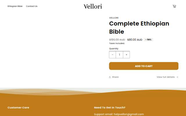 Vellori storefront