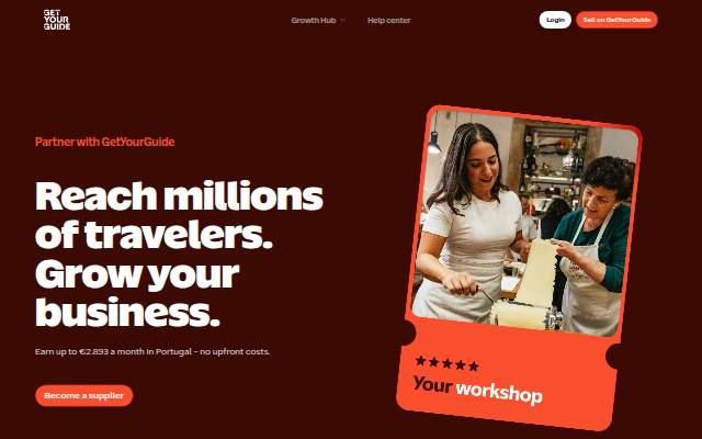 Escaparate de Become a GetYourGuide Supplier