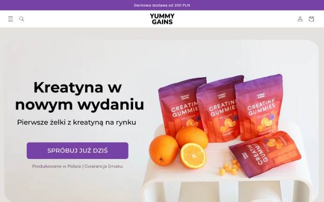 Yummy Gains storefront