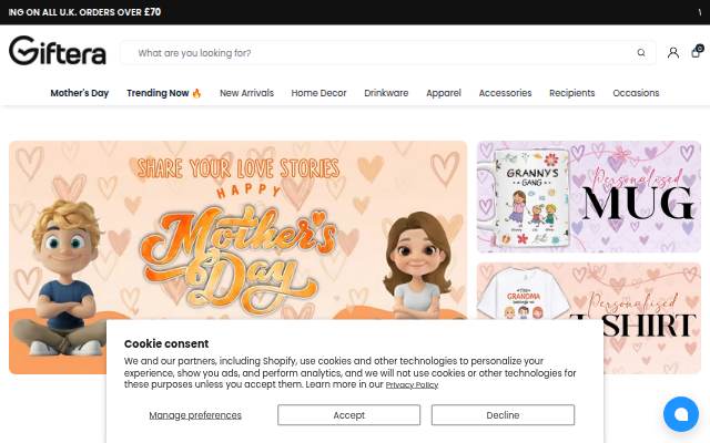 Giftera storefront