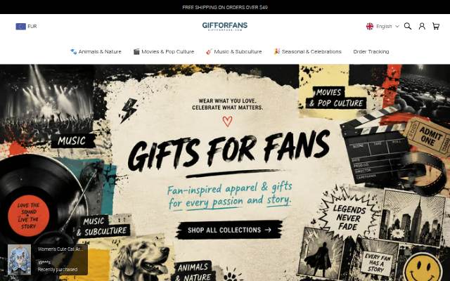 Vitrine de Giftforfans