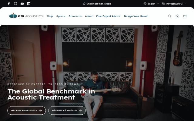 Startseite von GIK Acoustics Europe