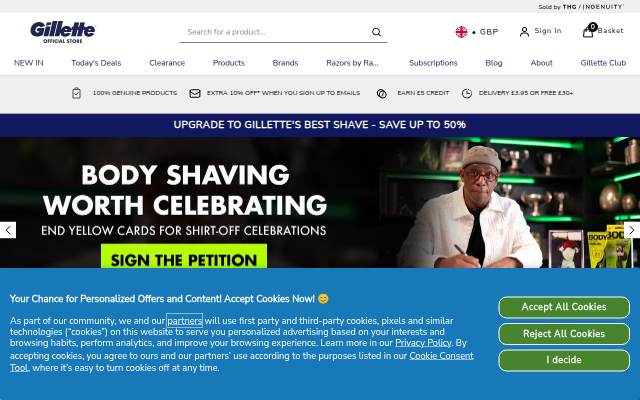 Startseite von Best a Man Can Get: Gillette Razors, Trimmers, Shave Preps