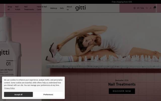 Startseite von gitti Conscious Beauty
