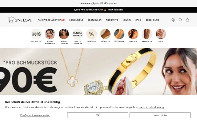 GIVE LOVE JEWELRY storefront