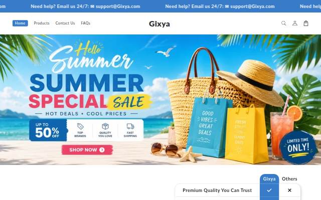 Gixya storefront