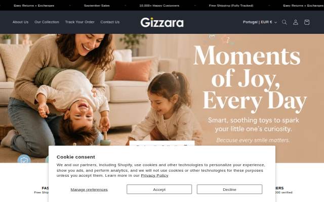 Gizzara storefront