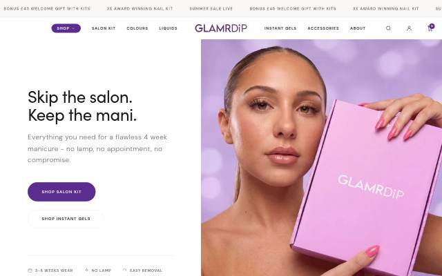 GLAMRDiP UK / Ireland storefront