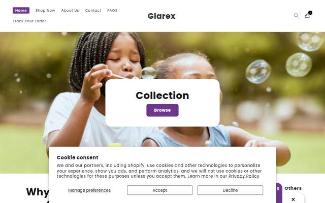Glarex storefront