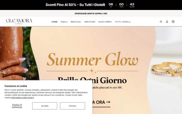 Gleamora Gioielli storefront