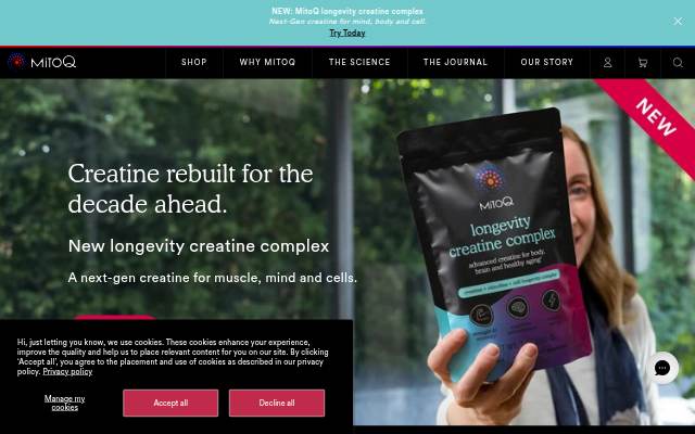 MitoQ storefront